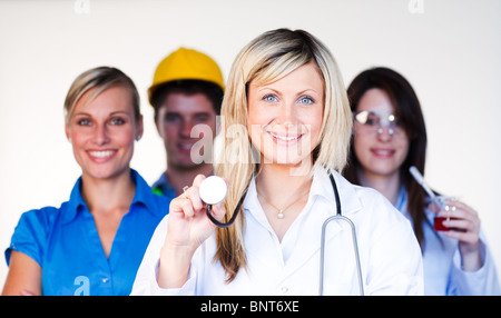 Multi-professione - medico, imprenditrice, Ingegnere e scienziato Foto Stock