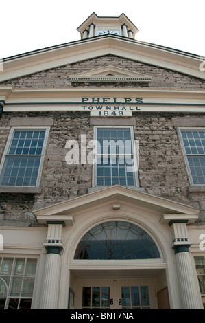 Phelps Town Hall, Ontario County, NY USA. Foto Stock