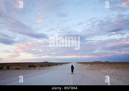 La desolata distesa del Birdsville Track, South Australia, Australia. Foto Stock