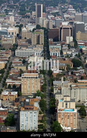 Vista aerea sopra Richmond Virginia Foto Stock