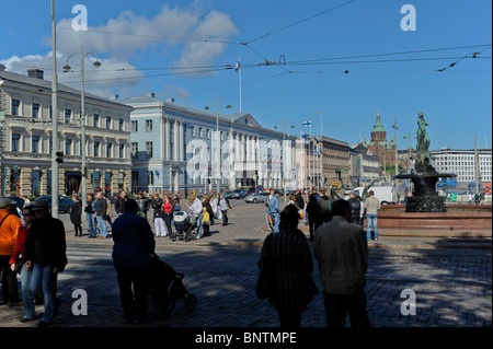 La piazza del mercato di Helsinki Finlandia Foto Stock