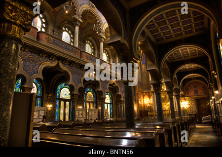 Interno della Sinagoga di Gerusalemme a Praga, Repubblica Ceca Foto Stock