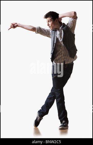 Maschio eseguendo ballerino di danza lirica Foto Stock