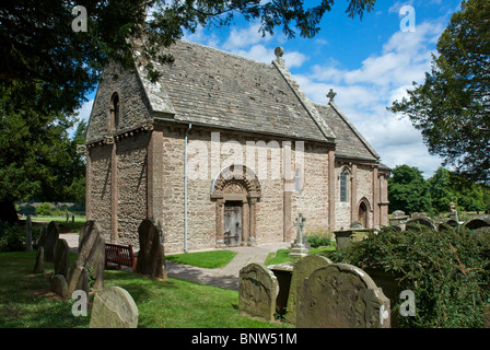 Chiesa Kilpeck, Herefordshire, England Regno Unito Foto Stock