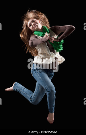 Femmina eseguendo ballerino di danza lirica Foto Stock