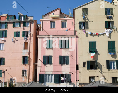 Case tipiche di Genova - Liguria - Italia Foto Stock