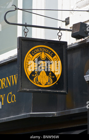 West Cornwall Pasty Co Shop segno Foto Stock