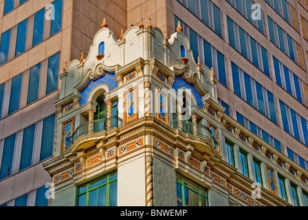 Dettaglio del Texas Theatre, San Antonio, Texas, Stati Uniti d'America Foto Stock