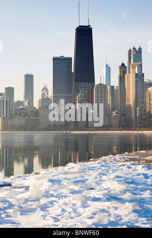 Inverno mattina in Chicago Foto Stock