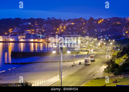 Swanage cittadina nel pre-alba, Dorset, Regno Unito Foto Stock