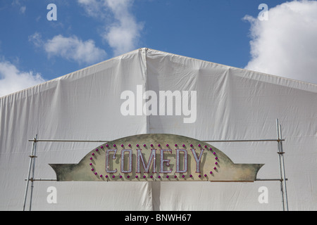 Commedia tenda a Latitude festival 2010, Henham Park, Suffolk, Inghilterra. Foto Stock