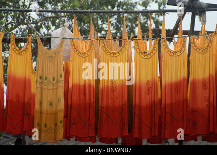 Vestiti rivestiti a secco - Dhobi Ghat, Mahalakshmi, Mumbai Foto Stock