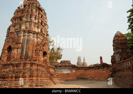 Wat Maha That, Ayutthaya, Provincia di Ayutthaya, Thailandia, Asia Foto Stock