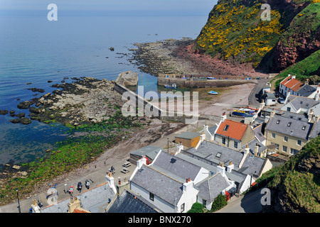 Il piccolo porto di Pennan, un piccolo villaggio costiero in Aberdeenshire, Scotland, Regno Unito Foto Stock