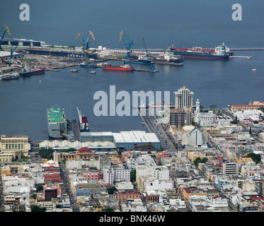 Vista aerea sopra porto di Veracruz Messico Foto Stock