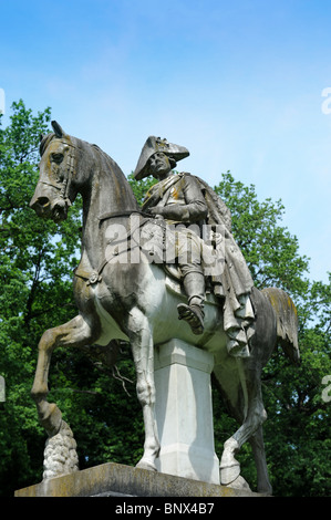 Statua di Federico il Grande Parco Sanssouci Potsdam Berlino Germania Deutschland Europa Foto Stock
