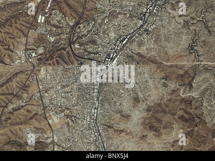 Mappa aerea vista al di sopra del Messico frontiera americana Nogales Arizona Messico Foto Stock