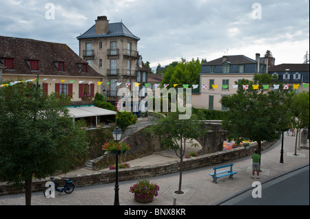 Salies-de-Béarn, Pyrénées-Atlantiques, Aquitania, Francia - la città di partenza del Tour de France Pirenei sezione Foto Stock