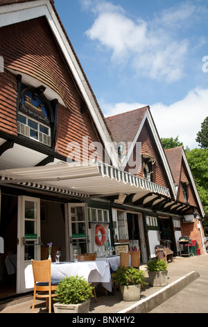 Il Cherwell Boathouse Restaurant e stazione punting, Oxford. Foto:Jeff Gilbert Foto Stock