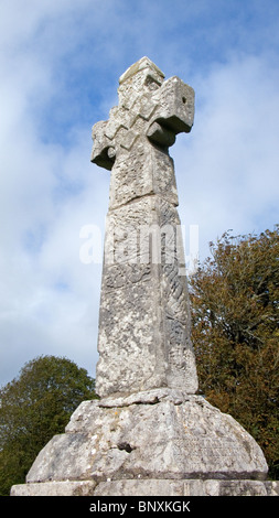 St Tola di alta croce, Dysert O'Dea, County Clare, Repubblica di Irlanda Foto Stock