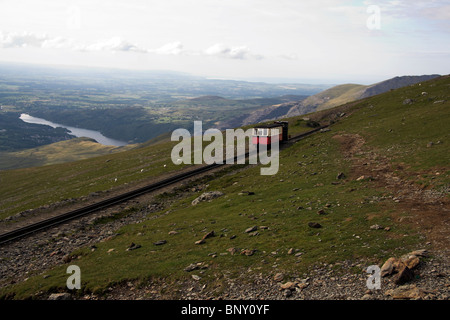 Snowdon Mountain Railway, Snowdonia National Park, North Wales, Regno Unito Foto Stock