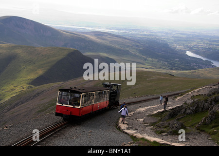 Snowdon Mountain Railway, Snowdonia National Park, North Wales, Regno Unito Foto Stock