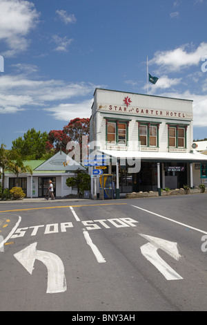 Stella e Garter Hotel, borgata di Coromandel, Penisola di Coromandel, Isola del nord, Nuova Zelanda Foto Stock