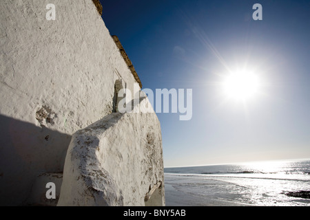 Marocco Essaouira, Sidi-Kaouki beach, Marabout house Foto Stock