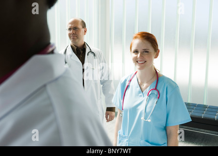 I lavoratori del settore sanitario Foto Stock