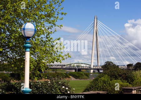 Via Marina Ponte in Southport Foto Stock