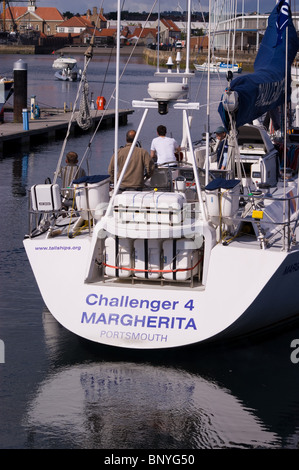 4 CHALLENGER MARGHERITA FINITURA DELLA TALL SHIPS RACE E INSERENDO LA MARINA a Hartlepool Regno Unito Inghilterra Foto Stock