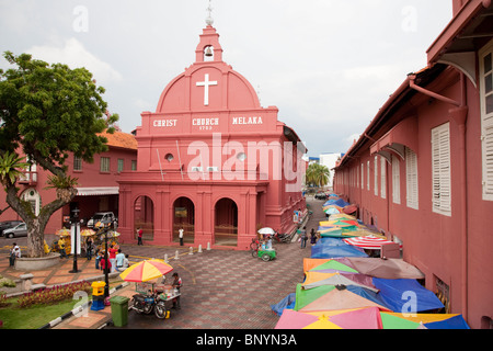 Vista della Chiesa di Cristo presso la Dutch Square in Malacca, Malesia. Foto Stock