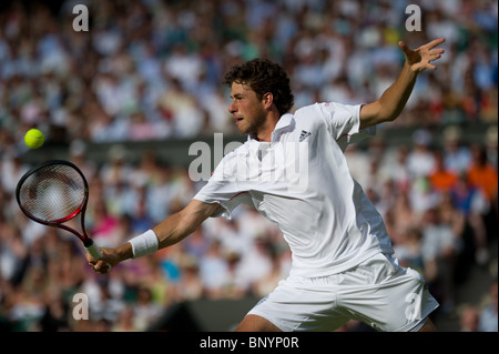 24 giugno 2010: Rafael Nadal v Robin Haase. Wimbledon torneo internazionale di tennis presso il All England Lawn Tennis Club, L Foto Stock