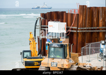 Installazione Wavehub lavorare a Hayle, Cornwall Foto Stock