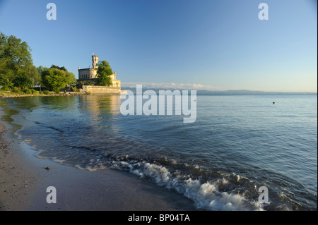 Il castello di Montfort al tramonto, Langenargen Lago di Costanza Baden-Württemberg, Germania Foto Stock