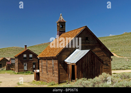 Chiesa in stato Bodie Park, California. Mattina d'estate. Foto Stock