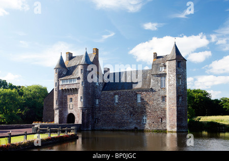 Francia, Bretagna Morbihan, Broceliande foresta, il castello di Trecesson Foto Stock
