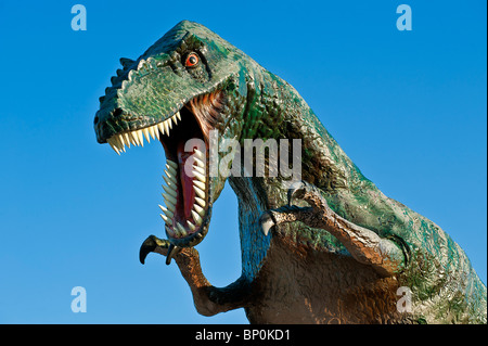 Replica di un dinosauro. Foto Stock