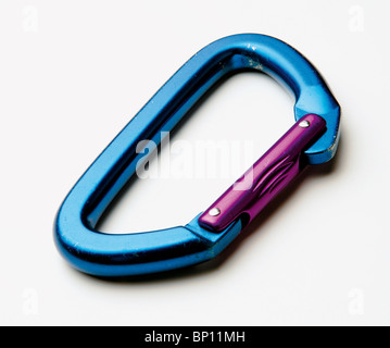 Un dettaglio di un blu il gancio a scatto Foto Stock