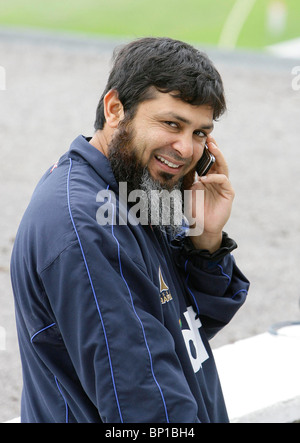 Ex Pakistan e Sussex cricketer Mushtaq Ahmed. Foto di James Boardman Foto Stock