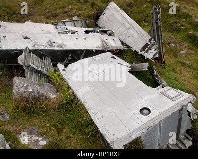 WWII Catalina relitto su Vatersay Isola, Scozia Foto Stock