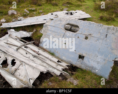 WWII Catalina relitto su Vatersay Isola, Scozia Foto Stock