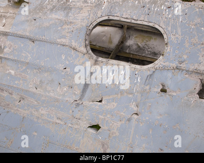 WWII Catalina relitto su Vatersay Isola, Scozia Foto Stock