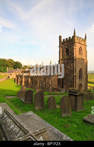 Chiesa di San Nicola a alta Bradfield, Sheffield, Parco Nazionale di Peak District, South Yorkshire, Inghilterra, Regno Unito. Foto Stock