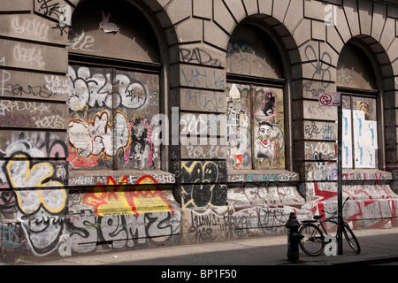 Graffiti, Lower East Side, NYC Foto Stock