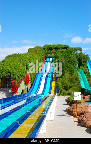 Parco acquatico presso l'hotel di lusso, Antalya, Turchia Foto Stock