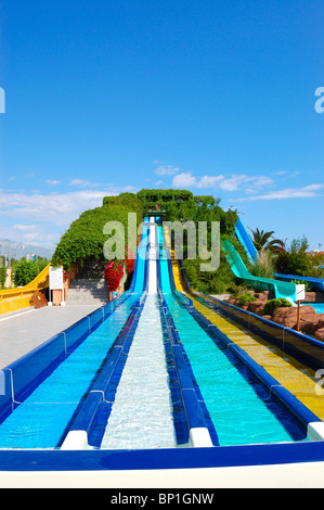 Parco acquatico presso l'hotel di lusso, Antalya, Turchia Foto Stock