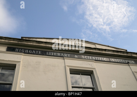 Londra Highgate letterarie e scientifiche istituzione, fondata nel 1839, che KARK Marx ha partecipato Foto Stock