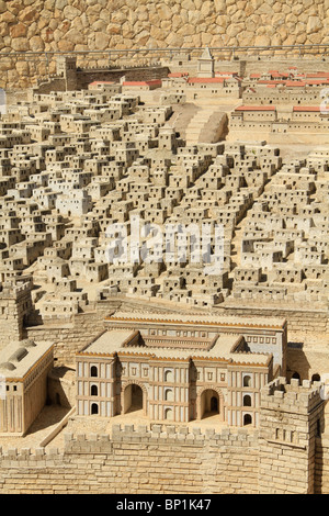 Israele, Gerusalemme, il modello di Gerusalemme nel secondo periodo del Tempio presso il Museo di Israele Foto Stock