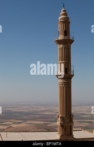 Il minareto di Sehidiye Camii, Mardin, Turchia orientale Foto Stock